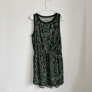 Athleta Rincon Green Patterned Sleeveless Dress